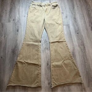 VERVET BY FLYING MONKEY Tan Wide Leg Jeans